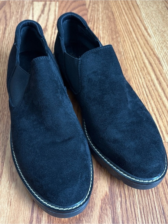 Anne Klein Shoes - Anne Klein Women's Iflex Solid Black Suede Slip-on Round Toe Comfort Loafer 8.5M